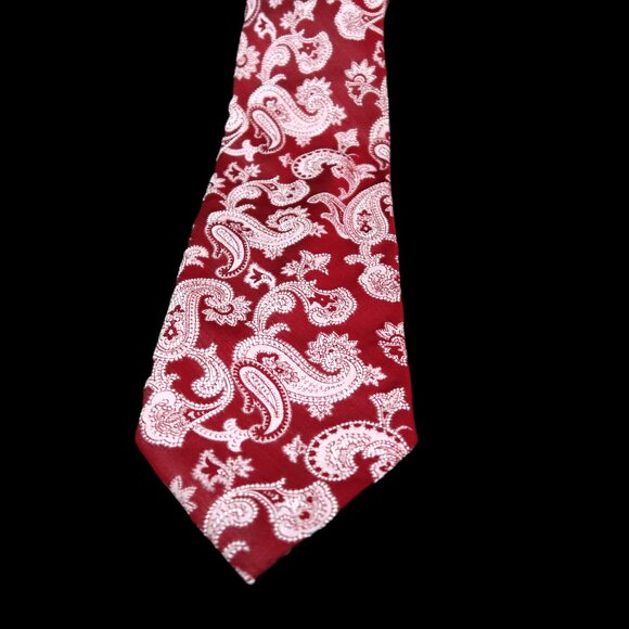 Linea by Louis Dell'Olio Men's Neck Tie Red and White - Picture 6 of 7